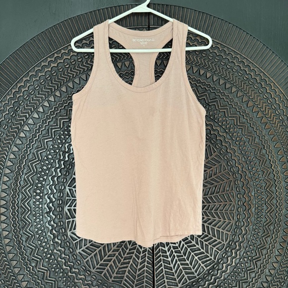 Beyond Yoga Blue Pima Cotton Racerback Oversized Tank Top Size S Mauve Soft - Picture 8 of 9